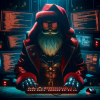 DALL·E 2023-12-21 21.09.25 - Envision a dark and mysterious hacker version of Santa Claus, blending the traditional Santa figure with a shadowy, cyberpunk aesthetic. He is seated .png, déc. 2023
